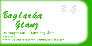boglarka glanz business card